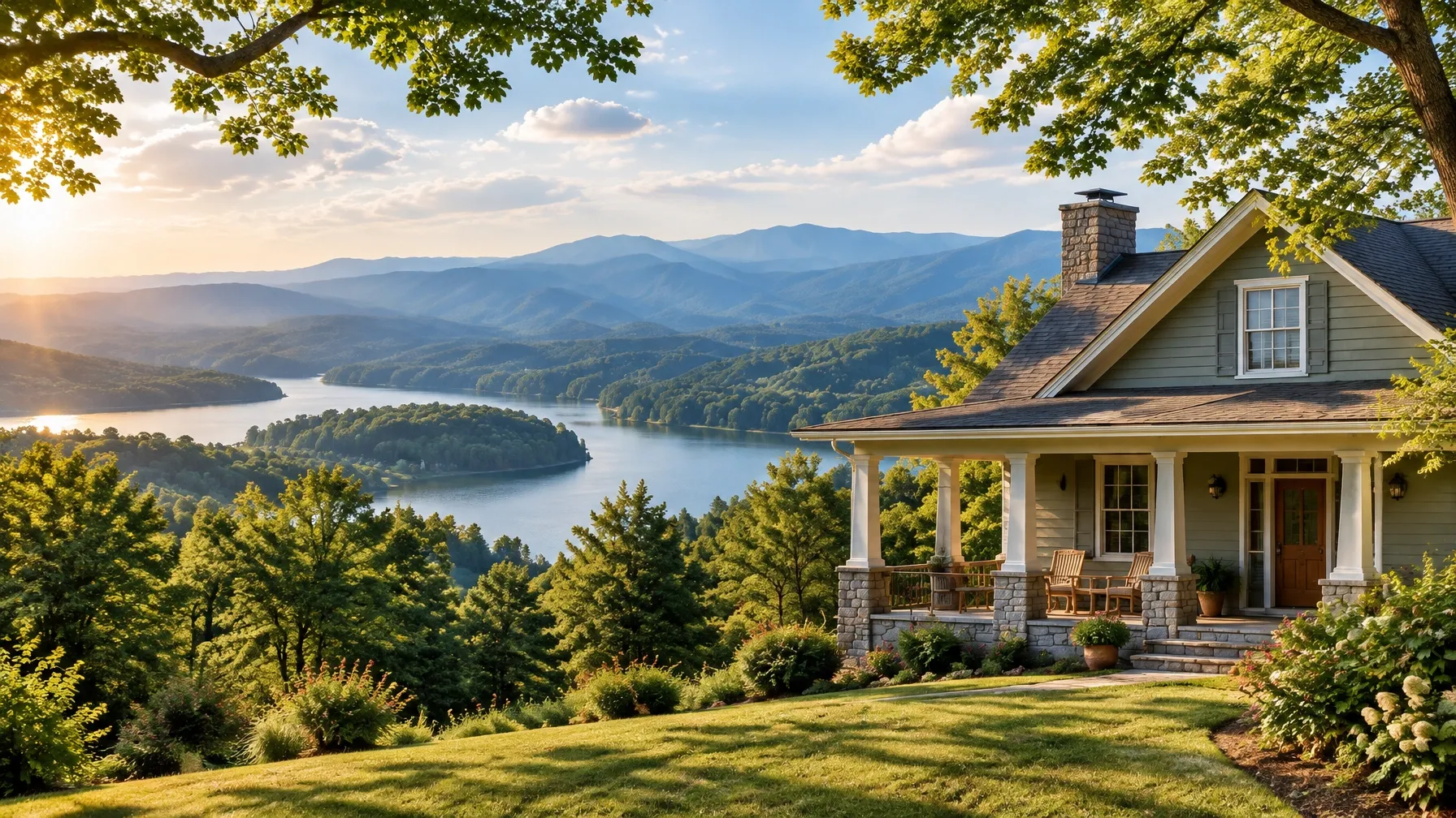 A welcoming home surrounded by East Tennessee hills and greenery